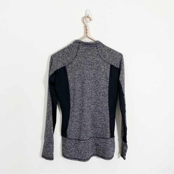 Athleta XS Run Wild Colorblock Half Zip Pullover Long Sleeve Top Gray‎ Black - Picture 6 of 10